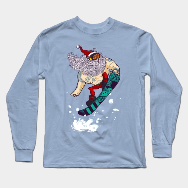 Klaus - Rad Santa Claus Long Sleeve T-Shirt by vo_maria